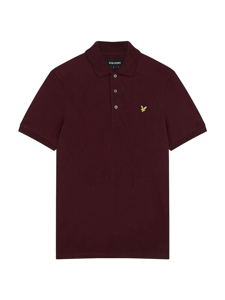 Lyle & Scott Merlot Plain Polo Shirt - Image 4 of 7
