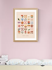 East End Prints Oak Flower Garden Soft Pink Wall Art Print by Kid of the Village - Image 1 of 2