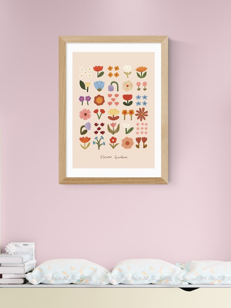 East End Prints Oak Flower Garden Soft Pink Wall Art Print by Kid of the Village - Image 1 of 2 East End Prints Oak Flower Garden Soft Pink Wall Art Print by Kid of the Village - Image 1 of 2