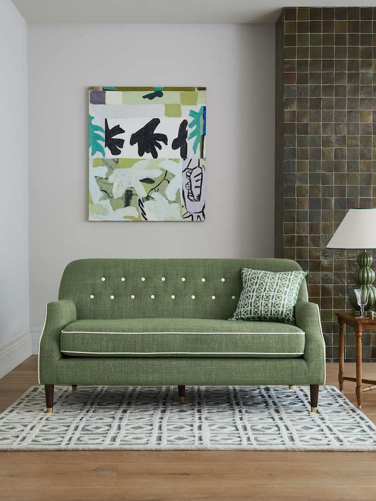 Nina Campbell Carmel Green Walton Small 2 Seater Sofa - Image 1 of 6