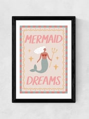 East End Prints Black Mermaid Dreams Wall Art Print by Kid of the Village - Image 2 of 2