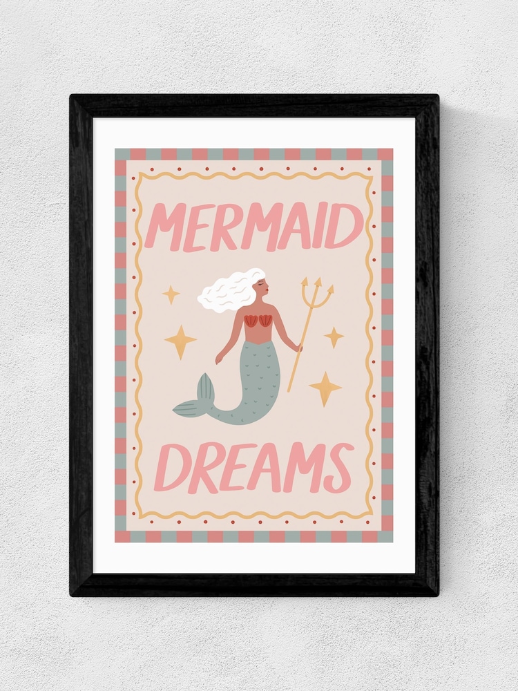East End Prints Black Mermaid Dreams Wall Art Print by Kid of the Village - Image 2 of 2 East End Prints Black Mermaid Dreams Wall Art Print by Kid of the Village - Image 2 of 2