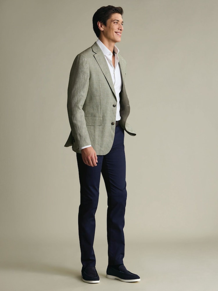 Charles Tyrwhitt Green Linen Jacket - Image 2 of 6
