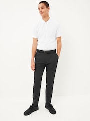 Charcoal Grey Skinny Fit Machine Washable Plain Front Smart Trousers - Image 2 of 6