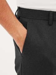 Charcoal Grey Skinny Fit Machine Washable Plain Front Smart Trousers - Image 5 of 6