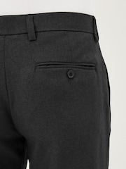 Charcoal Grey Skinny Fit Machine Washable Plain Front Smart Trousers - Image 6 of 6