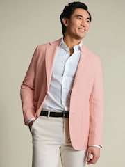 Charles Tyrwhitt Orange Linen Cotton Jacket - Image 1 of 5