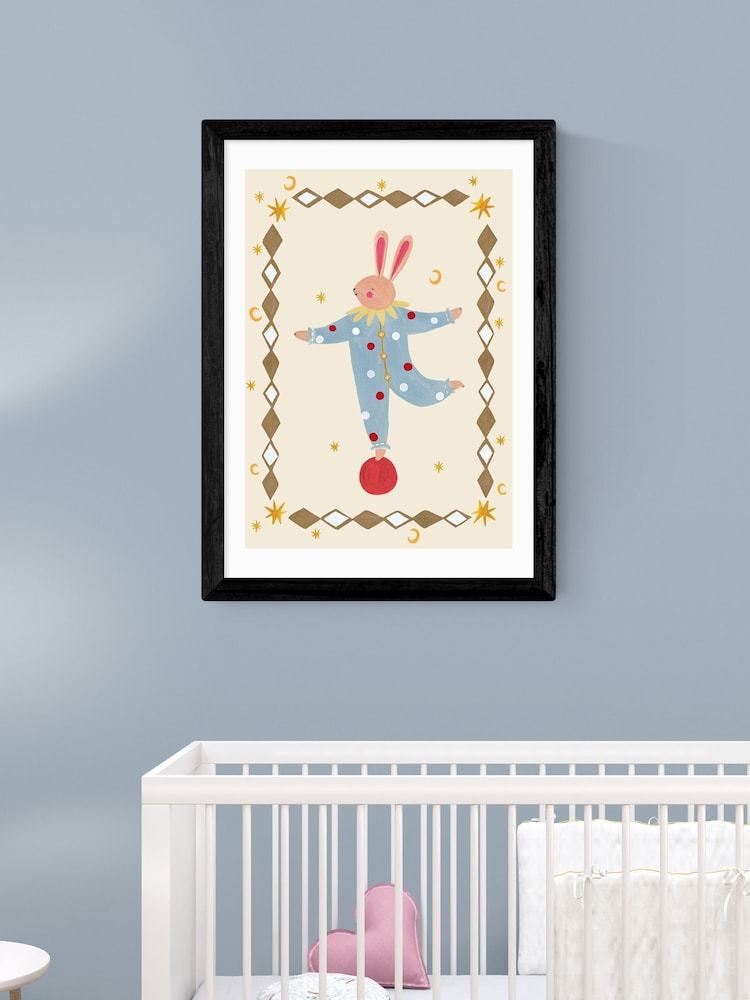 East End Prints Black Balancing Bunny Wall Art Print by Kid of the Village - Image 1 of 2 East End Prints Black Balancing Bunny Wall Art Print by Kid of the Village - Image 1 of 2