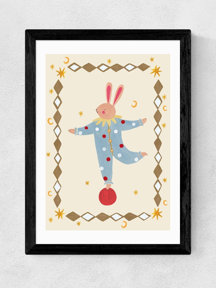 East End Prints Black Balancing Bunny Wall Art Print by Kid of the Village - Image 2 of 2 East End Prints Black Balancing Bunny Wall Art Print by Kid of the Village - Image 2 of 2