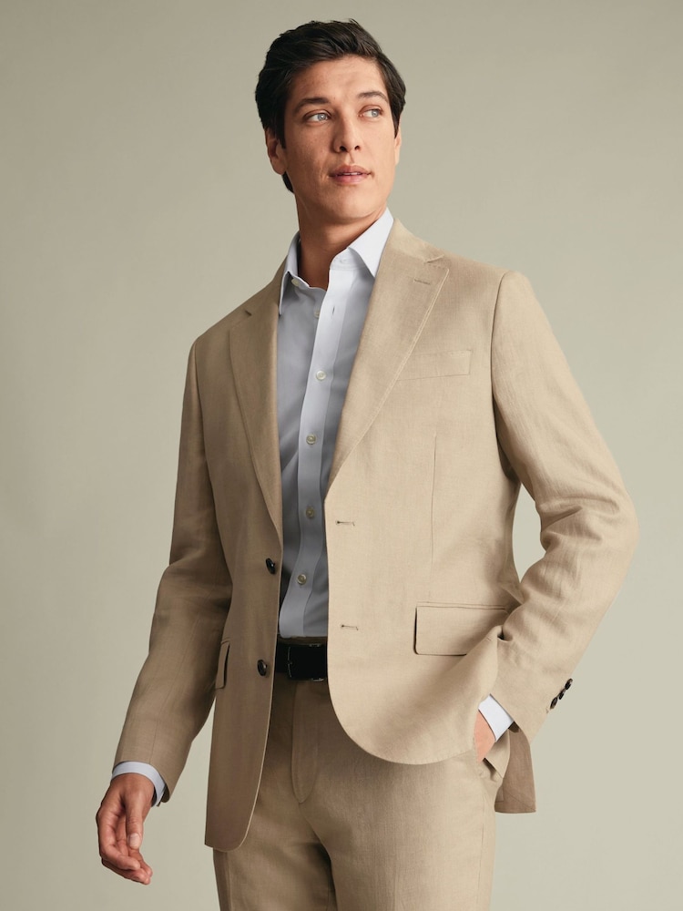 Charles Tyrwhitt Natural Linen Jacket - Image 1 of 10