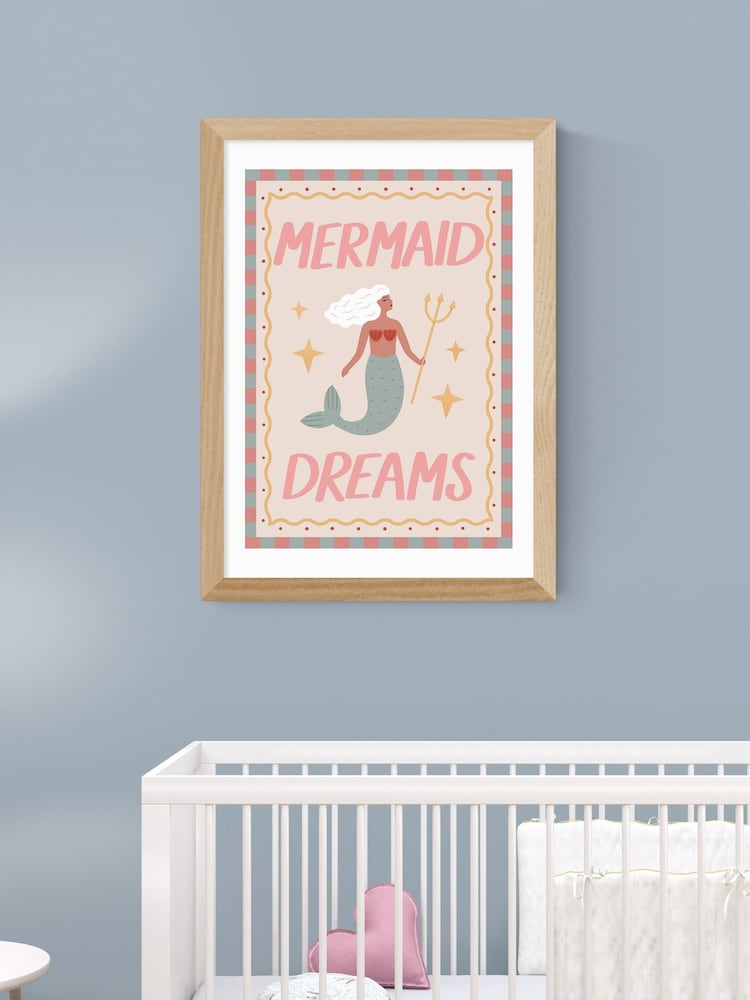 East End Prints Oak Mermaid Dreams Wall Art Print by Kid of the Village - Image 1 of 2 East End Prints Oak Mermaid Dreams Wall Art Print by Kid of the Village - Image 1 of 2