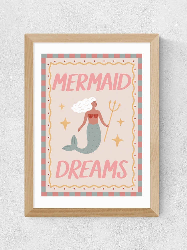 East End Prints Oak Mermaid Dreams Wall Art Print by Kid of the Village - Image 2 of 2 East End Prints Oak Mermaid Dreams Wall Art Print by Kid of the Village - Image 2 of 2
