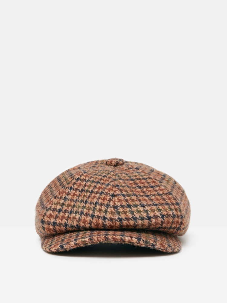 Joules Harrogate Brown Tweed Baker Boy Hat - Image 1 of 4