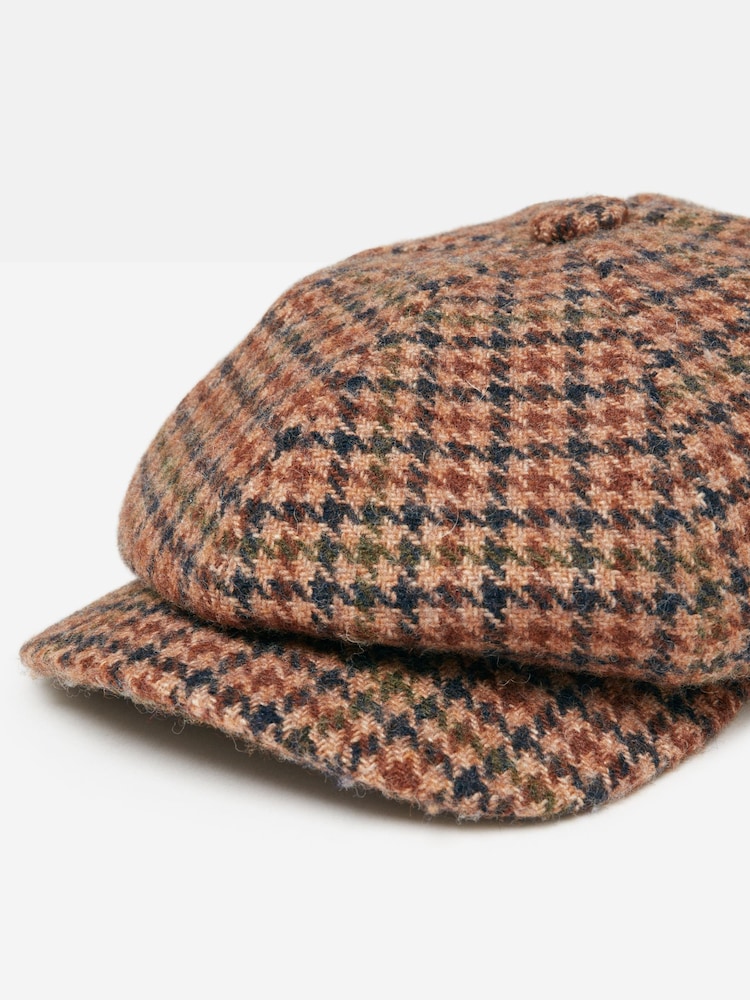 Joules Harrogate Brown Tweed Baker Boy Hat - Image 2 of 4