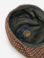 Joules Harrogate Brown Tweed Baker Boy Hat - Image 3 of 4