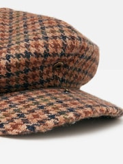 Joules Harrogate Brown Tweed Baker Boy Hat - Image 4 of 4