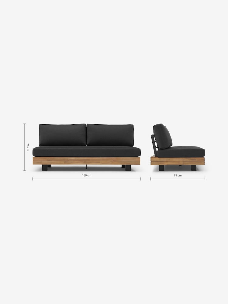 MADE.COM Grey Avarna Garden 2 Seater Sofa - Image 6 of 6