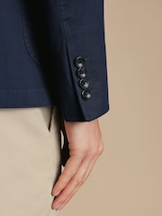 Charles Tyrwhitt Blue Cotton Stretch Jacket - Image 4 of 5
