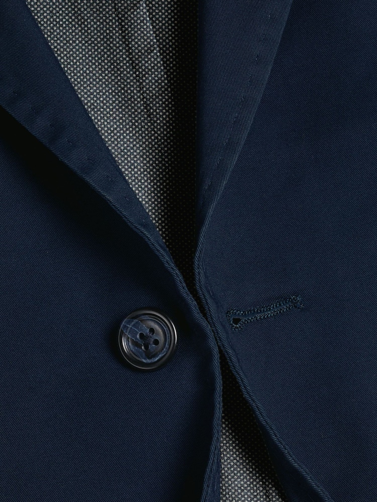 Charles Tyrwhitt Blue Cotton Stretch Jacket - Image 5 of 5 Charles Tyrwhitt Blue Cotton Stretch Jacket - Image 5 of 5