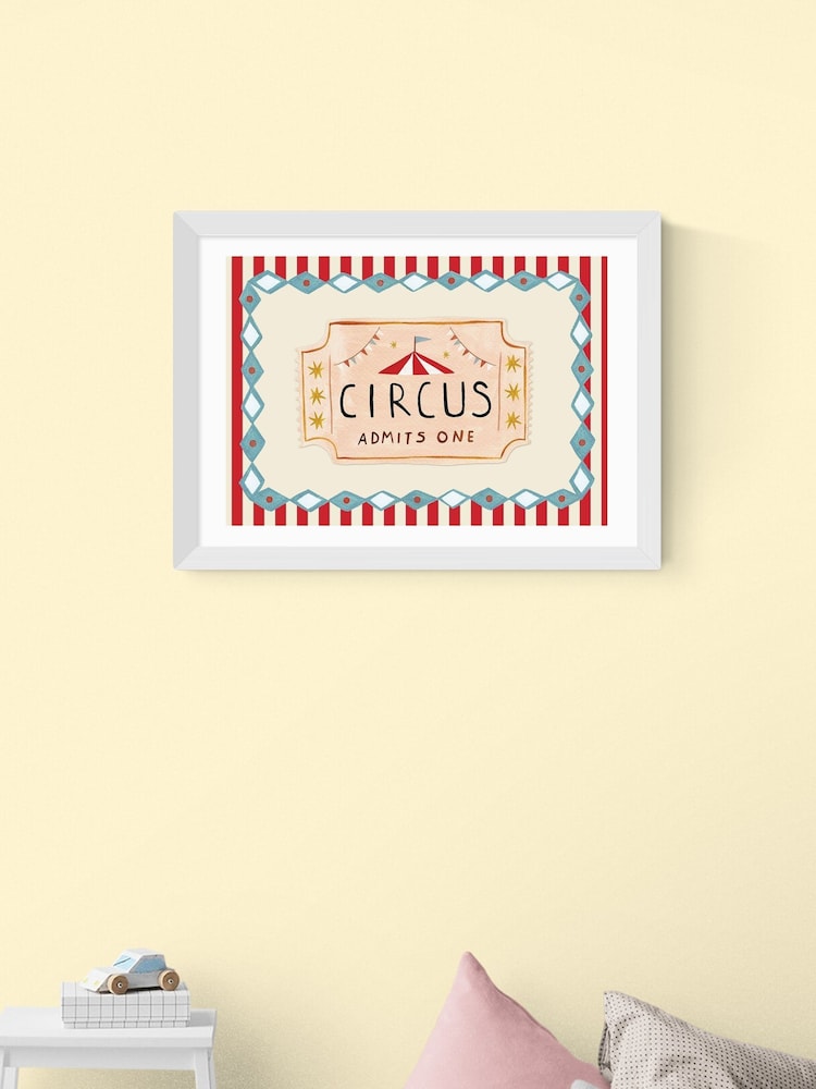 East End Prints White Circus Ticket Wall Art Print by Kid of the Village - Image 1 of 2 East End Prints White Circus Ticket Wall Art Print by Kid of the Village - Image 1 of 2