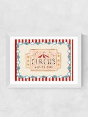 East End Prints White Circus Ticket Wall Art Print by Kid of the Village - Image 2 of 2