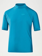 Speedo Blue Boys Printed Short Sleeve Rash Top - Image 6 of 6
