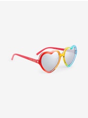 Little Bird by Jools Oliver Multi Ombré Rainbow Heart Sunglasses - Image 1 of 6