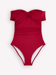Boden Red Bardot Wrap Swimsuit - Image 1 of 2