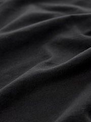 Black 100% Cotton Pearl Trim Short Sleeve T-Shirt - Image 6 of 6