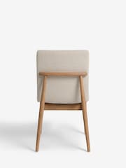 Set of 2 Tweedy Plain Light Natural Atlas Walnut Effect Leg Dining Chairs - Image 5 of 12