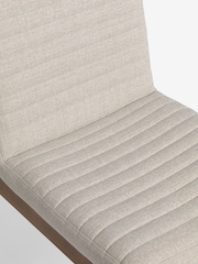Set of 2 Tweedy Plain Light Natural Atlas Walnut Effect Leg Dining Chairs - Image 8 of 12