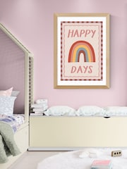 East End Prints Oak Happy Days Wall Art Print by Kid of the Village - Image 1 of 2