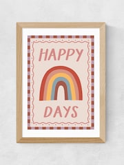 East End Prints Oak Happy Days Wall Art Print by Kid of the Village - Image 2 of 2