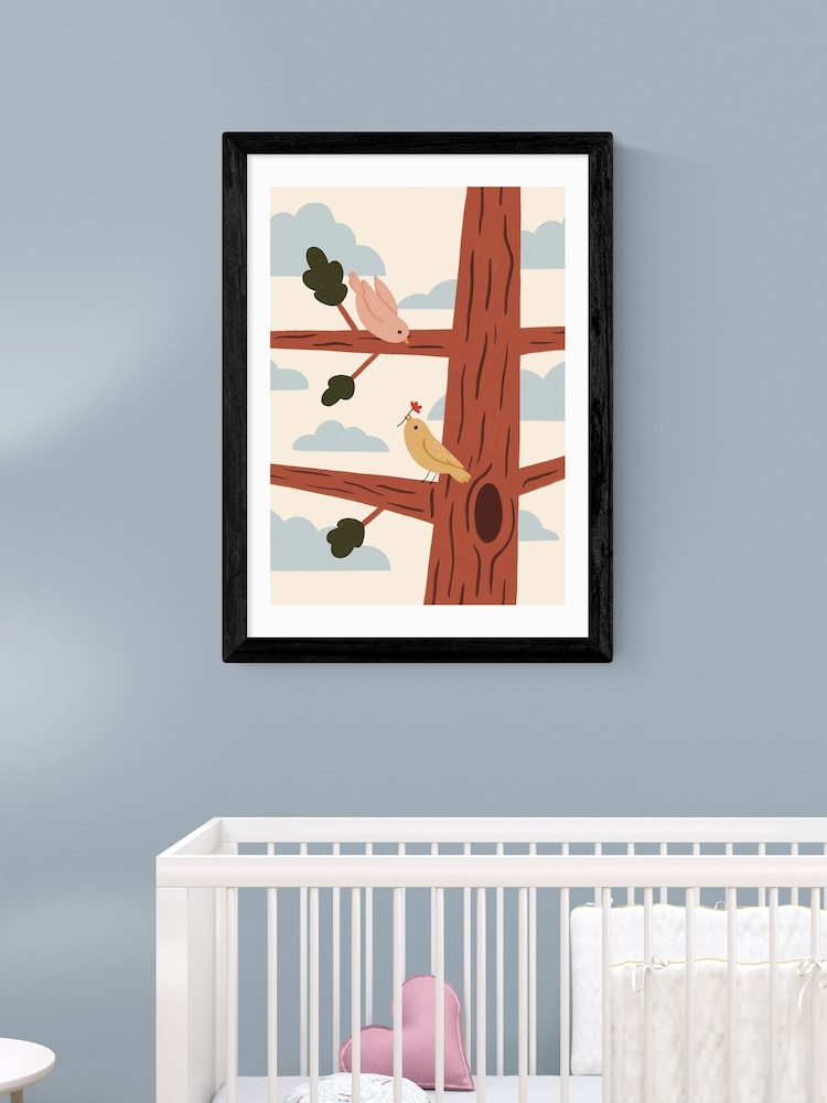 East End Prints Black Two Little Birds Wall Art Print by Kid of the Village - Image 1 of 2 East End Prints Black Two Little Birds Wall Art Print by Kid of the Village - Image 1 of 2