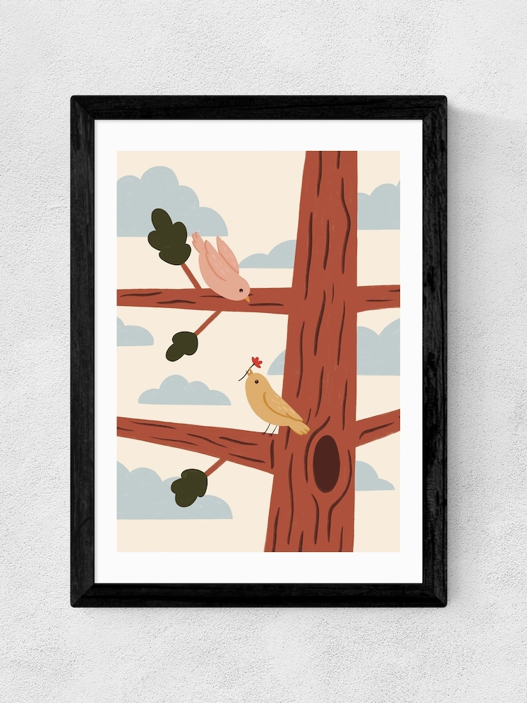 East End Prints Black Two Little Birds Wall Art Print by Kid of the Village - Image 2 of 2 East End Prints Black Two Little Birds Wall Art Print by Kid of the Village - Image 2 of 2
