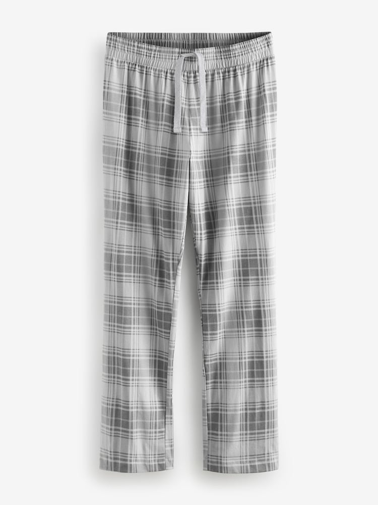 Noir/gris à carreaux - Ensemble de pyjamas en jersey 2 Lot - Image 11 of 12