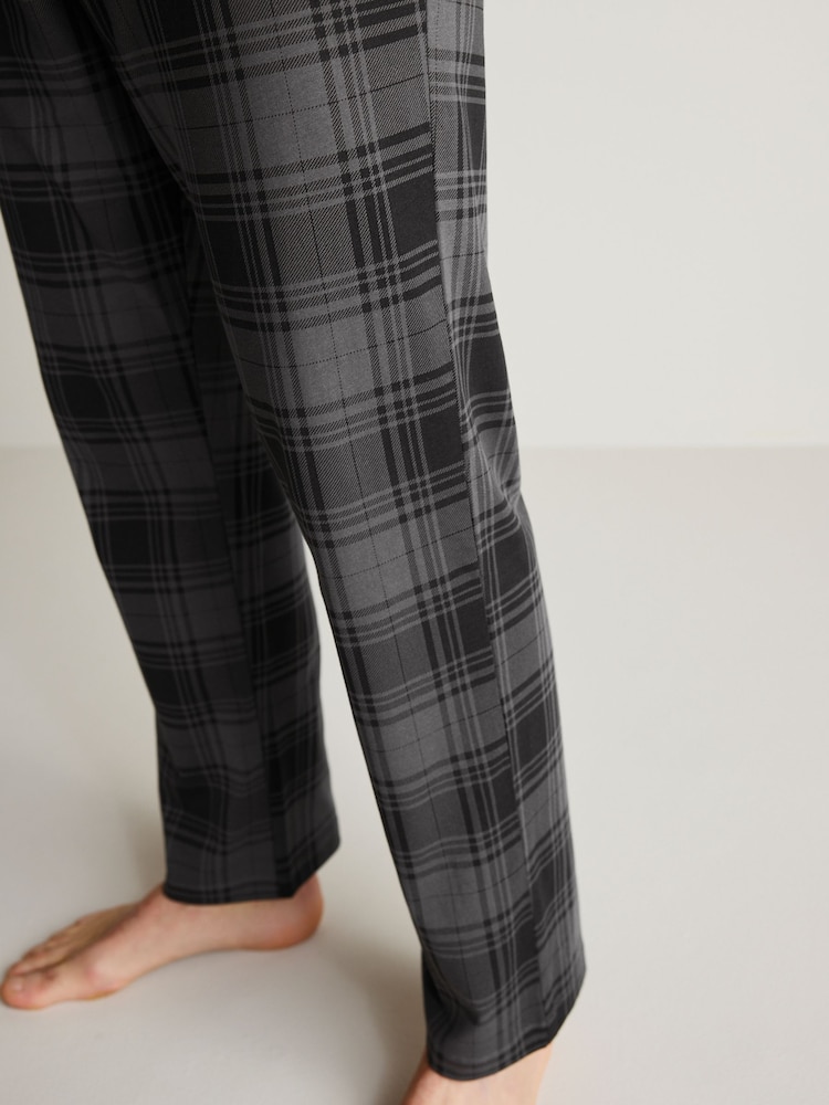 Noir/gris à carreaux - Ensemble de pyjamas en jersey 2 Lot - Image 7 of 12
