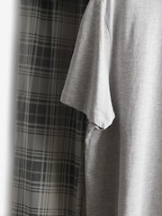 Black/Grey Check Jersey Pyjamas Set 2 Pack - Image 8 of 8