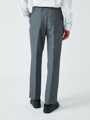 Light Grey Slim Machine Washable Plain Front Smart Trousers - Image 3 of 4