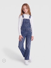 ONLY KIDS Classic Denim Bib Overalls Full-Length Straight-Leg Dungarees - صورة 3 من 7