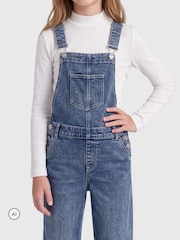 ONLY KIDS Classic Denim Bib Overalls Full-Length Straight-Leg Dungarees - صورة 4 من 7
