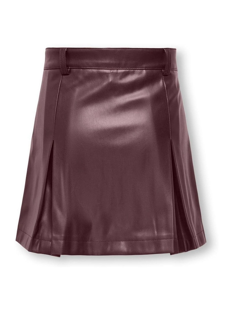 ONLY KIDS Faux Leather Pleated Mini Skirt - صورة 4 من 4 ONLY KIDS Faux Leather Pleated Mini Skirt - صورة 4 من 4