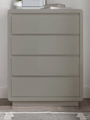 time4sleep Grey Marlow High Gloss Four Drawers Chest - Image 1 of 3
