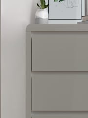 time4sleep Grey Marlow High Gloss Four Drawers Chest - Image 2 of 3