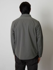 Threadbare Grey Luxe Jersey Lined Long Sleeve Overshirt - Image 2 of 4