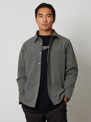 Threadbare Grey Luxe Jersey Lined Long Sleeve Overshirt - Image 3 of 4