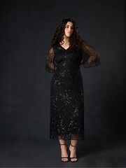 Live Unlimited Black Curve Embellished Maxi Dress - Image 1 of 4