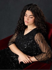 Live Unlimited Black Curve Embellished Maxi Dress - Image 3 of 4