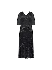 Live Unlimited Black Curve Embellished Maxi Dress - Image 4 of 4