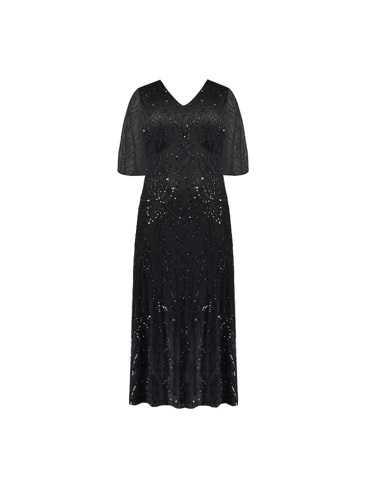 Live Unlimited Black Curve Embellished Maxi Dress - Image 4 of 4